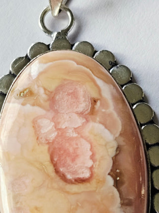 Rhodocrosite Sterling Silver Pendant 1 Natural Stone Handcrafted Jewelry Genuine Gemstone Necklace