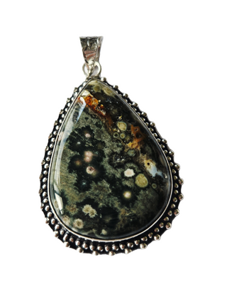 Rhyolite Sterling Silver Pendant 1 Natural Stone Handcrafted Jewelry Genuine Gemstone Necklace