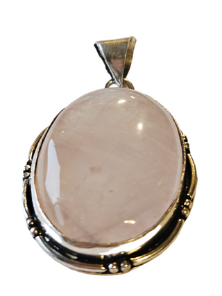Rose Quartz Sterling Silver Pendant 2 Natural Stone Handcrafted Jewelry Genuine Gemstone Necklace