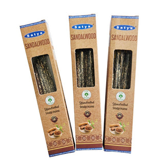 Sandalwood Thick Smudge Incense 9 Pack Satya Space Clearing Sacred Ritual