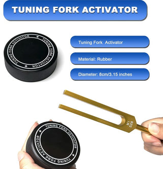 SOLFEGGIO TUNING FORK SET Coloured Sound Healing Therapy Kit 10 Forks Mallets Activator & Case
