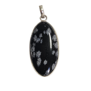 Snowflake Obsidian Sterling Silver Pendant 1 Natural Stone Handcrafted Jewelry Genuine Gemstone Necklace