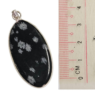 Snowflake Obsidian Sterling Silver Pendant 1 Natural Stone Handcrafted Jewelry Genuine Gemstone Necklace