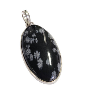 Snowflake Obsidian Sterling Silver Pendant 1 Natural Stone Handcrafted Jewelry Genuine Gemstone Necklace