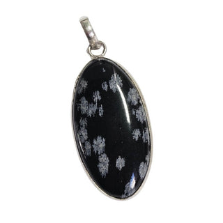 Snowflake Obsidian Sterling Silver Pendant 1 Natural Stone Handcrafted Jewelry Genuine Gemstone Necklace