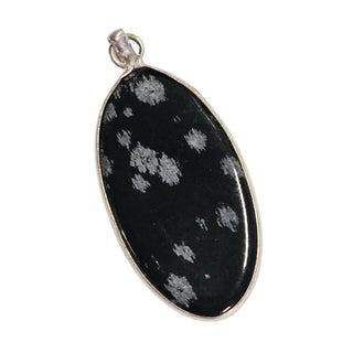 Snowflake Obsidian Sterling Silver Pendant 1 Natural Stone Handcrafted Jewelry Genuine Gemstone Necklace
