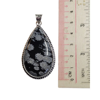 Snowflake Obsidian Sterling Silver Pendant 2 Natural Stone Handcrafted Jewelry Genuine Gemstone Necklace