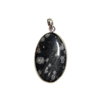 Snowflake Obsidian Sterling Silver Pendant 3 Natural Stone Handcrafted Jewelry Genuine Gemstone Necklace