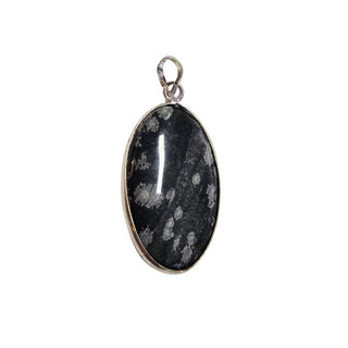 Snowflake Obsidian Sterling Silver Pendant 3 Natural Stone Handcrafted Jewelry Genuine Gemstone Necklace