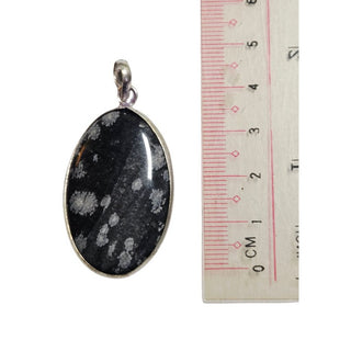 Snowflake Obsidian Sterling Silver Pendant 3 Natural Stone Handcrafted Jewelry Genuine Gemstone Necklace