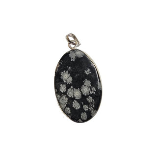Snowflake Obsidian Sterling Silver Pendant 3 Natural Stone Handcrafted Jewelry Genuine Gemstone Necklace