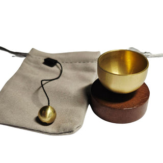MINI SOUND HEALING BELL Tibetan Style Brass Singing Bowl Set Meditation Mindfulness & Yoga Chime