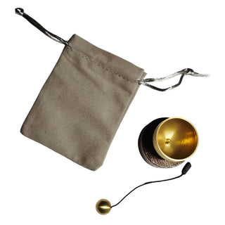 MINI SOUND HEALING BELL Tibetan Style Brass Singing Bowl Set Meditation Mindfulness & Yoga Chime