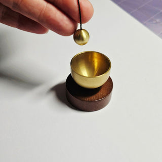 MINI SOUND HEALING BELL Tibetan Style Brass Singing Bowl Set Meditation Mindfulness & Yoga Chime