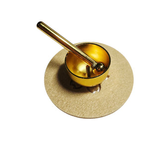 MINI SINGING BOWL ON FELT BASE Tibetan Style Brass Sound Healing Set Meditation Mindfulness Chime