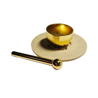 MINI SINGING BOWL ON FELT BASE Tibetan Style Brass Sound Healing Set Meditation Mindfulness Chime