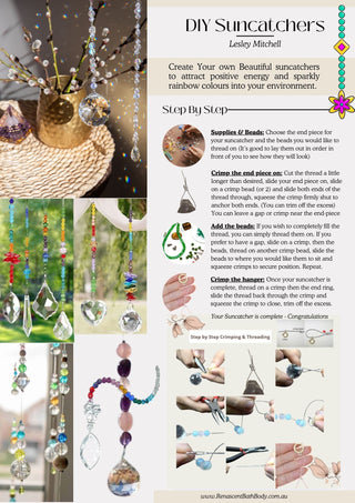 Crystal Gem Mobile Suncatcher Kit Feng Shui Healing Sacred Space Remedy