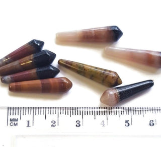 Gemstone Teardrops Tumbled Polished Gemstone Pendant x 4