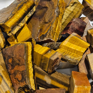 Rough Tigers Eye Pieces Bulk Raw Chatoyant Golden Crystal Gemstone Variety