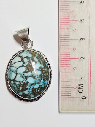 Turquoise Sterling Silver Pendant 1 Natural Stone Handcrafted Jewelry Genuine Gemstone Necklace