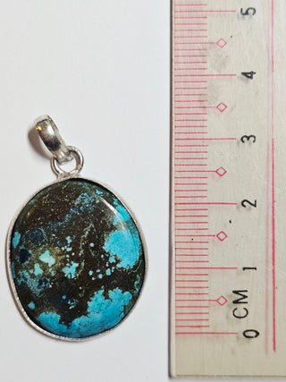Turquoise Sterling Silver Pendant 2 Natural Stone Handcrafted Jewelry Genuine Gemstone Necklace