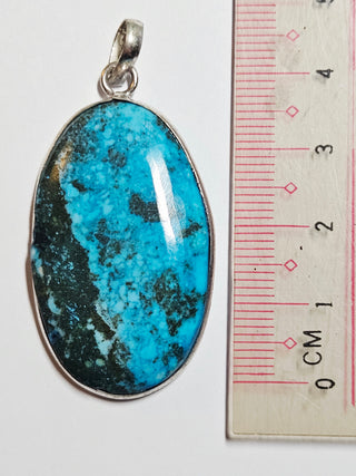 Turquoise Sterling Silver Pendant 3 Natural Stone Handcrafted Jewelry Genuine Gemstone Necklace