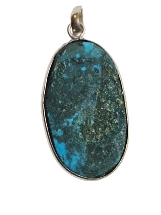 Turquoise Sterling Silver Pendant 3 Natural Stone Handcrafted Jewelry Genuine Gemstone Necklace
