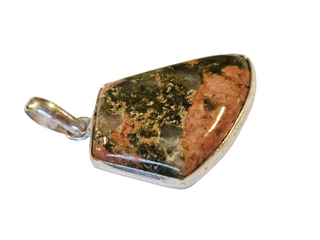 Unakite Sterling Silver Pendant 2 Natural Stone Handcrafted Jewelry Genuine Gemstone Necklace