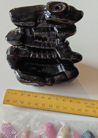 Ceramic Incense Burner Backflow Smoke Mountain Waterfall Cone Holder + Cones R2