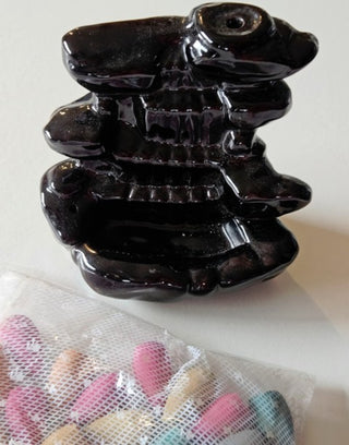 Ceramic Incense Burner Backflow Smoke Mountain Waterfall Cone Holder + Cones R2