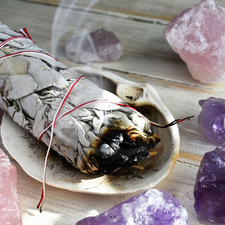 White Sage Smudge Stick Cleansing Healing Smudging Ritual Salvia Apiana 10cm