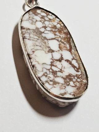Wildhorse Jasper Long Oval Sterling Silver Pendant 2 Natural Stone Handcrafted Jewelry Genuine Gemstone Necklace