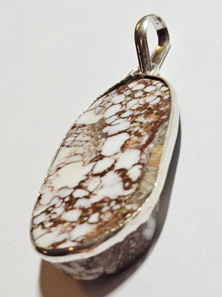 Wildhorse Jasper Long Oval Sterling Silver Pendant 2 Natural Stone Handcrafted Jewelry Genuine Gemstone Necklace