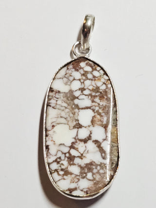 Wildhorse Jasper Long Oval Sterling Silver Pendant 2 Natural Stone Handcrafted Jewelry Genuine Gemstone Necklace