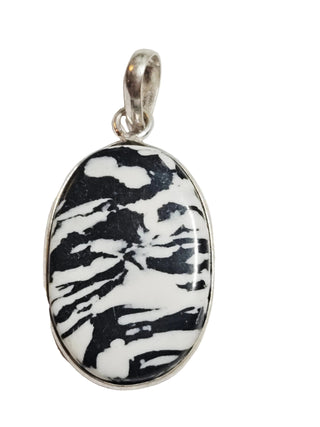Zebra Jasper Sterling Silver Pendant 1 Natural Stone Handcrafted Jewelry Genuine Gemstone Necklace