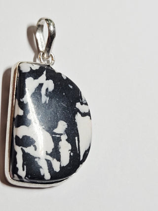Zebra Jasper Sterling Silver Pendant 2 Natural Stone Handcrafted Jewelry Genuine Gemstone Necklace