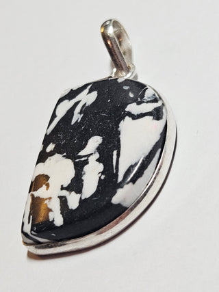 Zebra Jasper Sterling Silver Pendant 2 Natural Stone Handcrafted Jewelry Genuine Gemstone Necklace