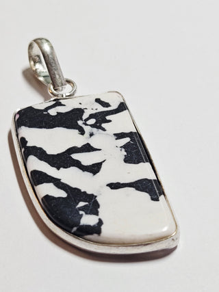 Zebra Jasper Sterling Silver Pendant 4 Natural Stone Handcrafted Jewelry Genuine Gemstone Necklace