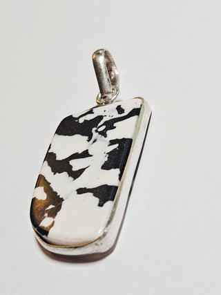 Zebra Jasper Sterling Silver Pendant 4 Natural Stone Handcrafted Jewelry Genuine Gemstone Necklace