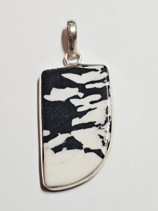 Zebra Jasper Sterling Silver Pendant 4 Natural Stone Handcrafted Jewelry Genuine Gemstone Necklace