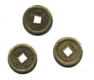 Metal Feng Shui Coins 10 Pack Blessed Qi Gong Wealth Prosperity Luck