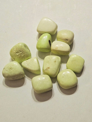 Citron Chrysoprase Tumbled Polished Gemstone Specimen