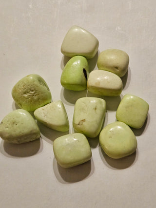 Citron Chrysoprase Tumbled Polished Gemstone Specimen