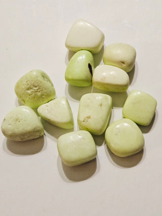 Citron Chrysoprase Tumbled Polished Gemstone Specimen