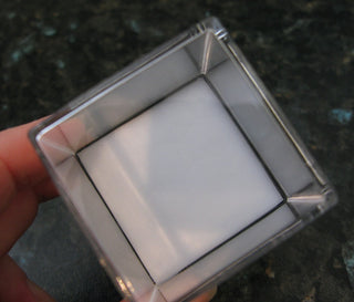 Crystal Mineral Display Box Clear Lid Black Geometric Stage Australian Made