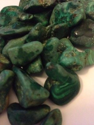 Malachite Partly Tumbled Gems 100gm
