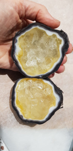 Geode Citrine Crystal Gem Specimen Soap Bar