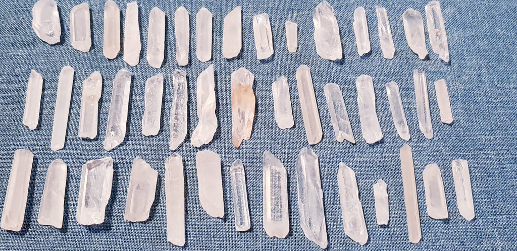 Quartz Crystal #3 Point Gemstone Crystals x 4