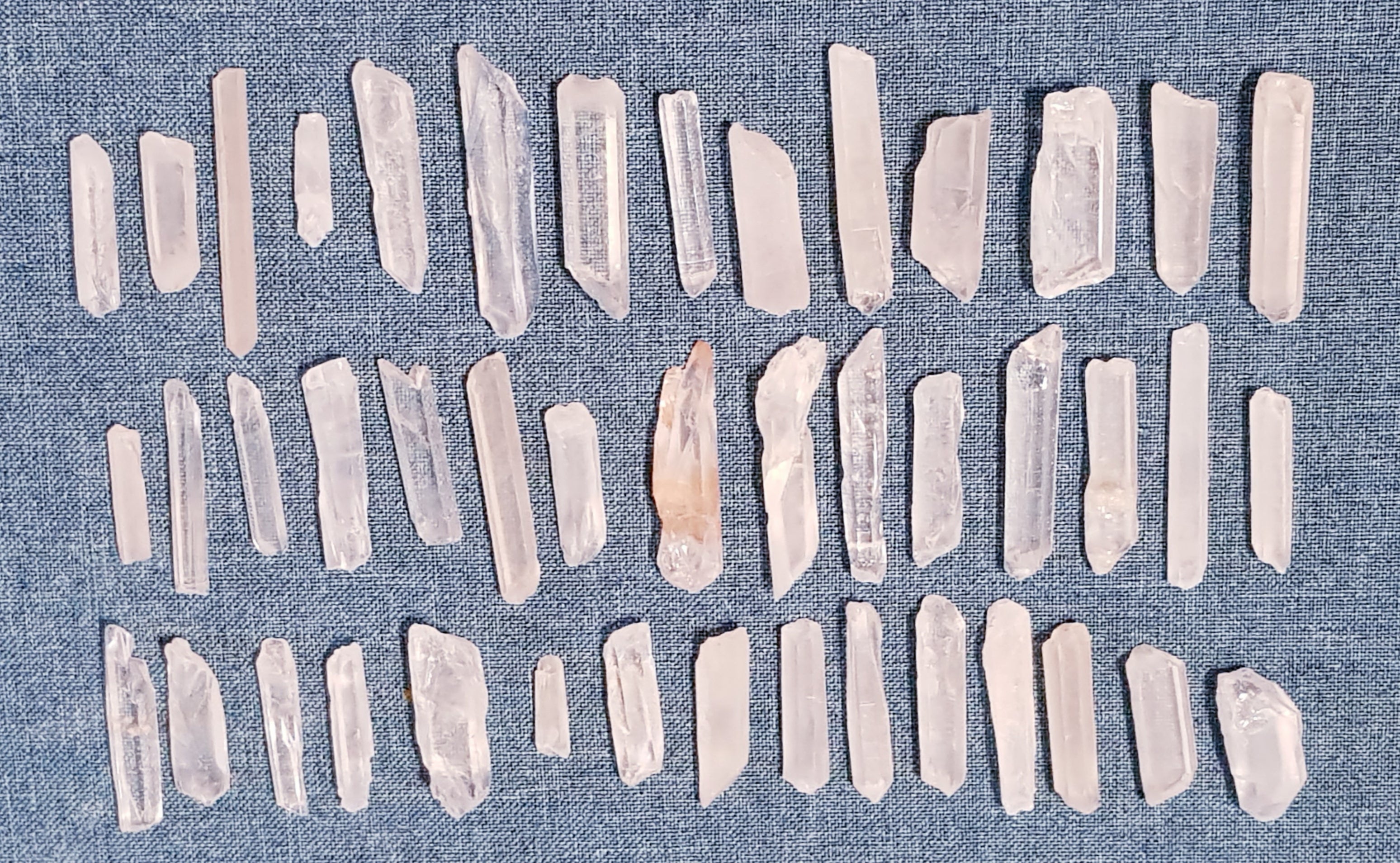 Quartz Crystal #3 Point Gemstone Crystals x 4