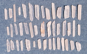 Quartz Crystal #3 Point Gemstone Crystals x 4
